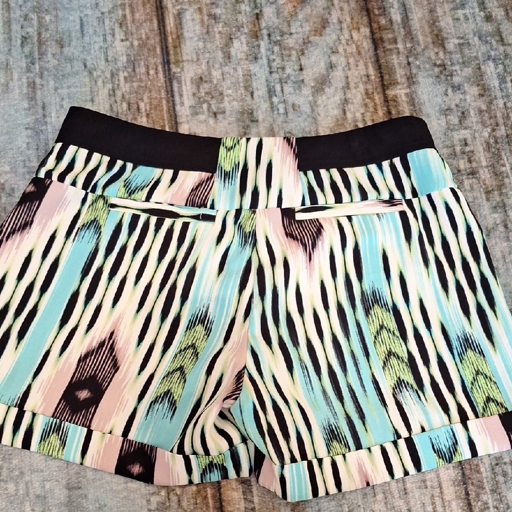 Jennifer Lopez High Waist Black/Green Shorts. Excellent Condition NWOT - Picture 8 of 9